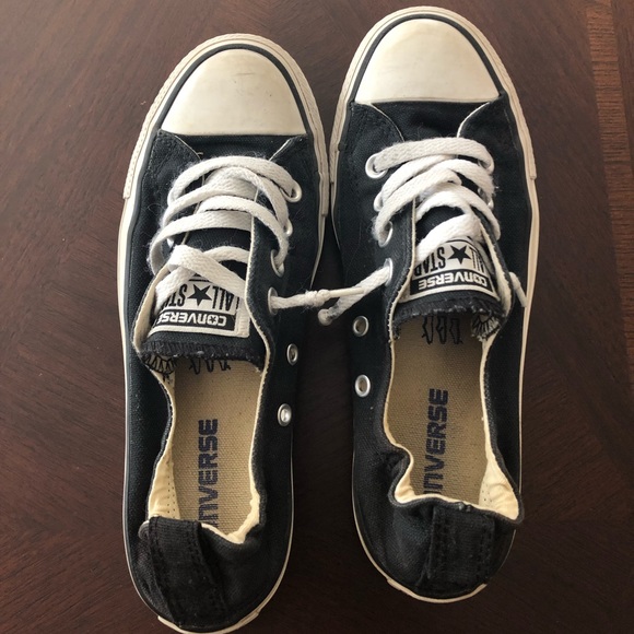 Converse Shoes - Black Shorline Converse